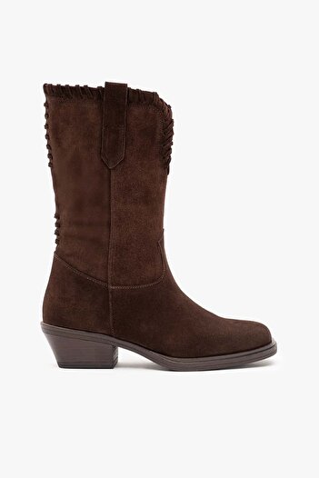 Louis Cardy Dema Brown Suede Leather Women's Boots