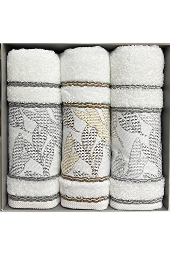 Özdilek Frunde Colorful 3-Piece Boxed Towels