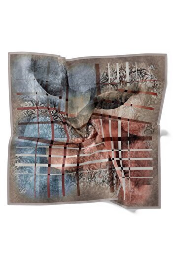 Levidor Ethnic Striped Pattern Sparkling Crystal Scarf