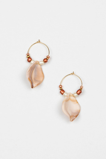 Lila Rosa Ethnic Authentic Conch Shell Earrings