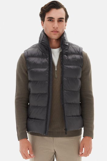 Twn Slim Fit Anthracite Plain Vest Coat