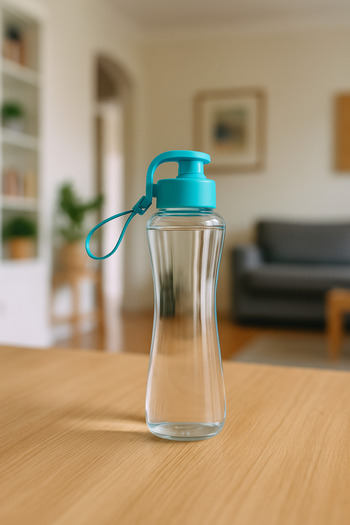 Blissra 750 ml Glass Water Bottle – Leakproof Plastic Lid Flask