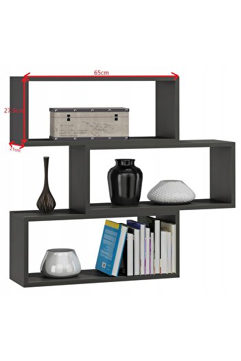 Other ADAM anthracite gray hanging wall shelf