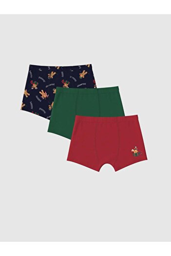 LC Waikiki Πρωτοχρονιάτικο θέμα Boy Boxer 3-pack (W5)