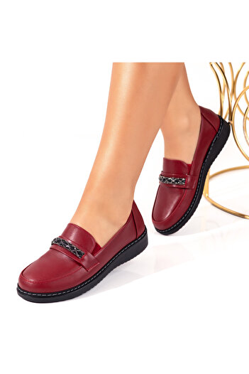 BMoD Women's red casual shoes with rhinestones MOD09983