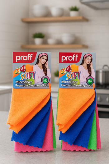 DUFF CLEAN Proff Laser Cut (Piko Patterned) 8-Pack Microfiber Cloth Micro Fiber Cleaning Cloth 30 X 30 cm