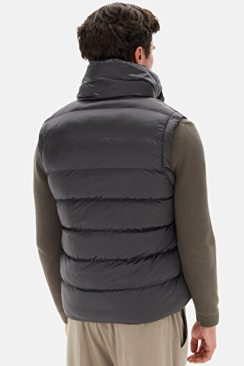Twn Slim Fit Antrasit Düz Yelek Mont