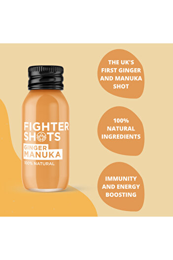 Fighter Shots Ginger and Manuka Honey Immunity Shot - 60 ml