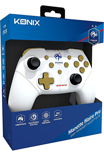 Konix Controler PC, KONIX, Mythics Manette Filaire Noire, USB, 248932, Alb