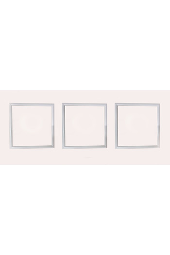 AS TİCARET Decorative Frame Set 3 Pieces 20X20 Pvc with Glass White