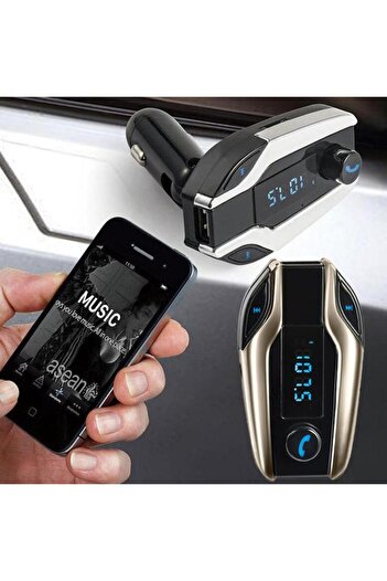 x7 Car kit auto Bluetooth, FM modulator, hands-free, USB, 3.5 Jack, MicroSD Slot, Silver,