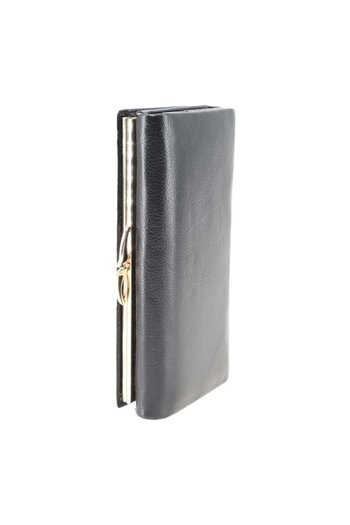 HASSION Women's Leather Wallet A03, Black