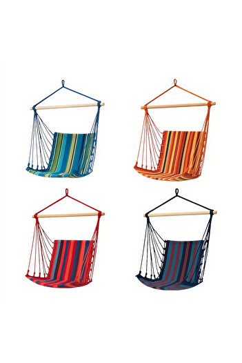 JML Hammock Chair Cotton 100x50 cm with Wooden Bar Support, Various Colors Wholesale