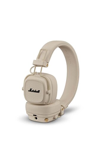 Marshall Major V On-Ear Bluetooth Wireless Headphone with 100+ Hours Playtime, Cream Beige
