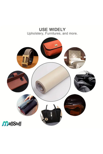 MaffStuff MaffStuff® White Eco-Leather Adhesive Film for Car Furniture Repairs 50x135cm