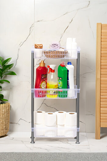 Porsima 5197 3-Tier Shelf - Multi-Purpose 3-Tier Under-Sink Organizer Under-Cabinet Organizer Under-Counter Organizer