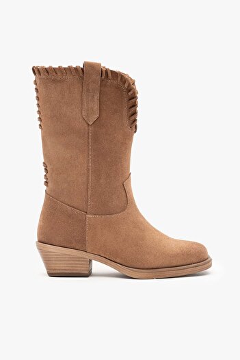 Louis Cardy Dema Sigaro Suede Leather Women's Boots