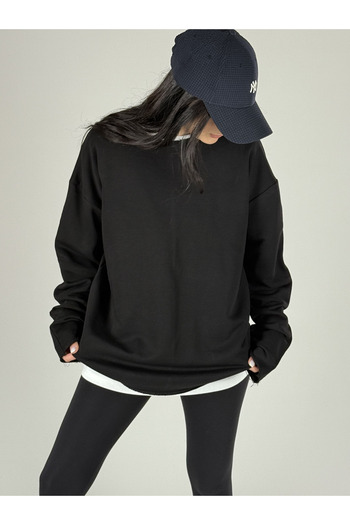 COCOPELLI Oversize Black Women's Sweatshirt
