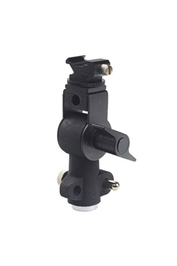 Generic Adjustable D-type flash speedlite bracket with umbrella clamp and detachable spigot adapter