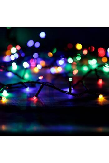 SHOPIENS Christmas LED Light Installation with Remote Control, 13.05m, 200 Bulbs, Warm White/Multicolor, Gree