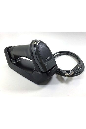 Zebra رمز DS8178-SR ماسح ضوئي/جهاز تصوير للباركود لاسلكي بتقنية Bluetooth ثنائي الأبعاد/أحادي الأبعاد، يشمل قاعدة شحن وسلك USB