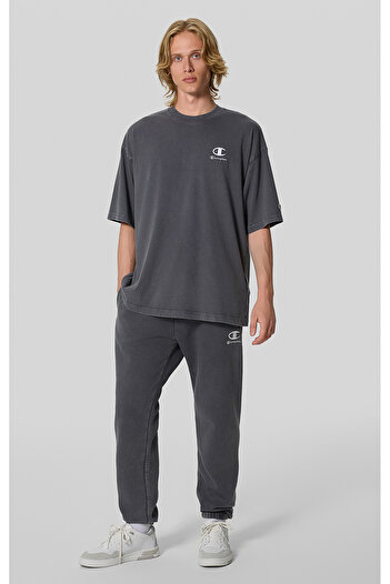 Champion Icons Plush Wash Elastic Cuff Pants Erkek  Gri  Eşofman Altı - 221180-VS517
