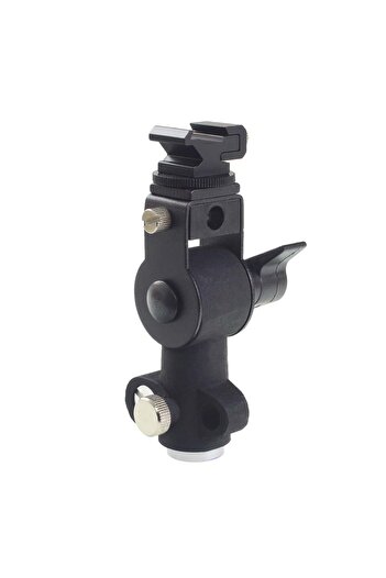 Generic Adjustable D-type flash speedlite bracket with umbrella clamp and detachable spigot adapter