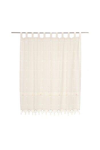 Valentini Bianco Cotton Curtain with Embroidery, Valentini Bianco, 100x150 cm