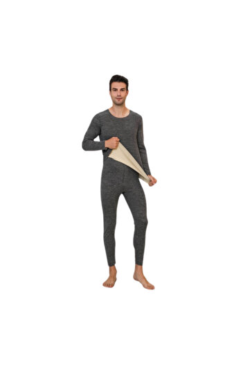 CEREAL Adult Men's Thermal Underwear Set Gray Size L