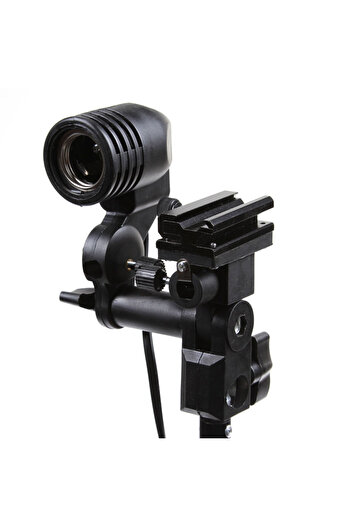 Generic Tripod holder for slave flash or E27 bulb with umbrella clamp