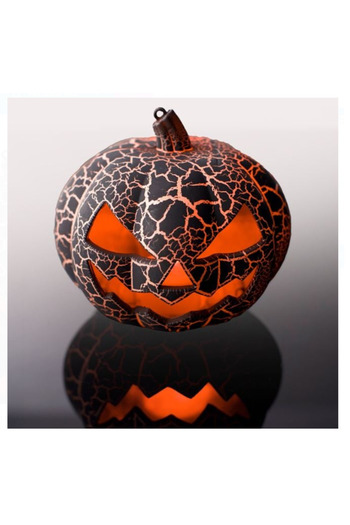 Lumi LUXURY Halloween Decoration Black Pumpkin with LED and Sound 15x15x14cm