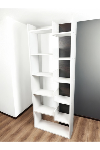 UnicSpot Haby living room shelf, white, 61x22x162 cm