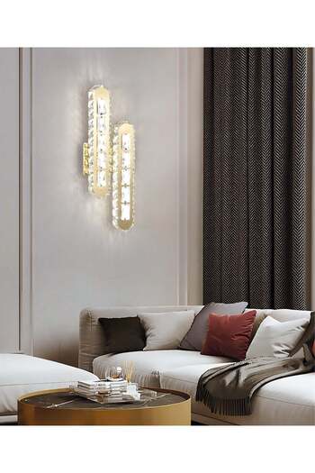 RFAN LED Wall Lamp, Model B7156, Crystal Texture, 3 Light Types, 10W, Gold