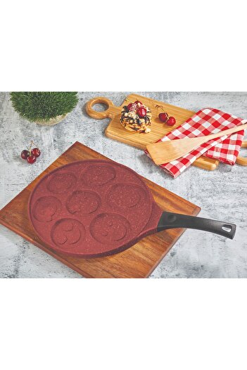 Brillant Granite Coated Emoji Pancake and Crepe Pan – Non-Stick Surface, Ergonomic Handle, Breakfast