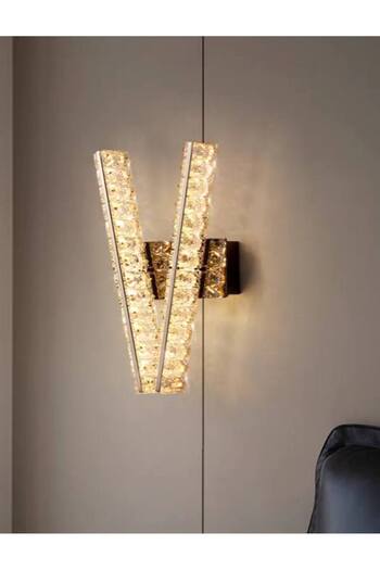 RFAN LED Wall Lamp, Model B7024, Crystal Texture, 3 Light Types, 10W, Gold