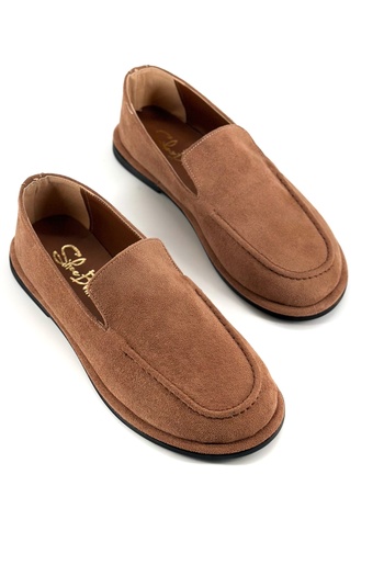 Shoebutik Дамски мокасини Barrel Taba Suede