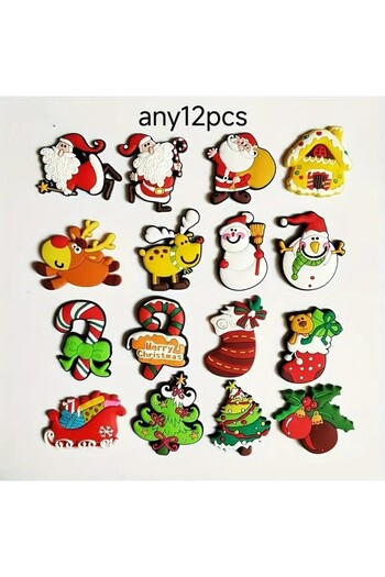 OEM Set of 8 Fridge Magnets, Christmas Decorations, 5.8 cm