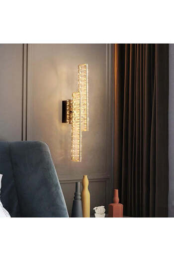 RFAN LED Wall Lamp, Model B6924, Crystal Texture, 3 Light Types, 10W, Gold