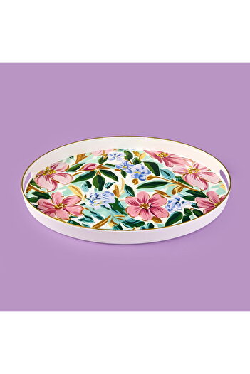 ASPARTAM Kitchen Flowely Oval Tray - Colorful - 42 cm