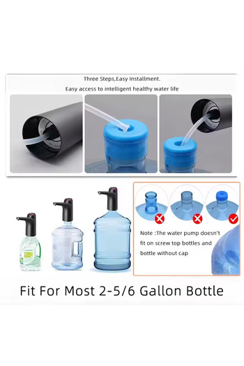 Generic 2024 Portable Rechargeable 1200 mA USB Home Water Dispenser with Tilted Plastic Stand for 2-5 Gallon