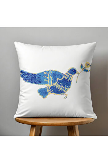 Filamente Double-Sided Digital Printing Throw Pillow Cover Bird Flower Pattern