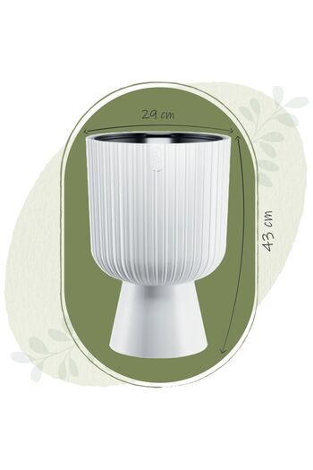 Other Keli Mika 30 Round Flowerpot on a Leg | White