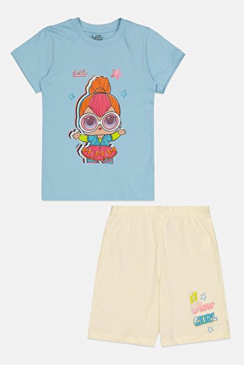 L.O.L. SURPRISE Kids Girl 2 Pcs Graphic Print Short Sleeve Top And Shorts Pajama Set, Multicolor