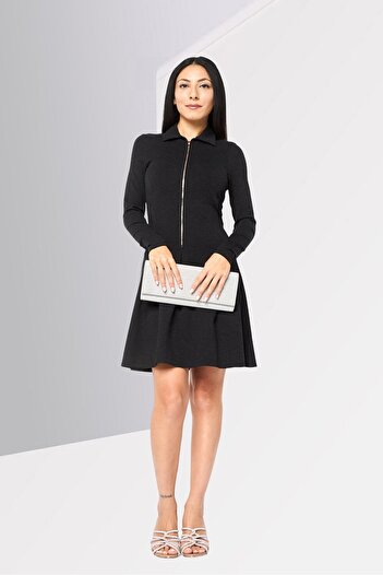 Lacoste Women Heather Mini Dress, Black