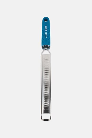 Kitchenera Stainless Steel Grater With Acacia Handle, Silver