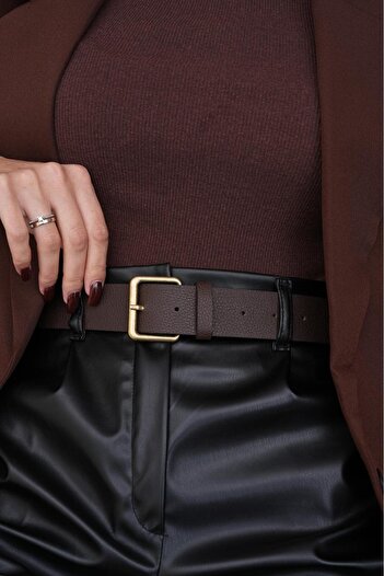 MODAM HİFA 4 cm Antique Buckle Women's Belt Trouser Belt Dress Belt Waist Belt Coat Belt
