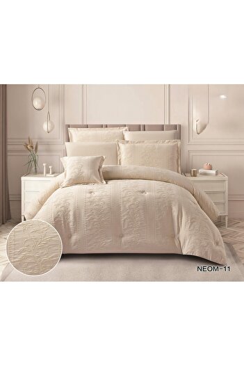Roshen New Jacquard double bed sheet made of luxurious microfiber, 7 pieces, the epitome of elegance and quality, size 260*240