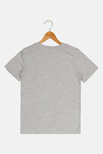 Puma Kids Boy Sportswear Fit Short Sleeve Training T-Shirt, Heather Grey