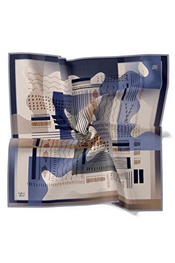 Levidor Striped Pattern Sparkling Crystal Scarf