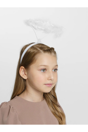 Eco Lounge White Otrish Feathered Flexible Structure Angel Haresi Angel Crown